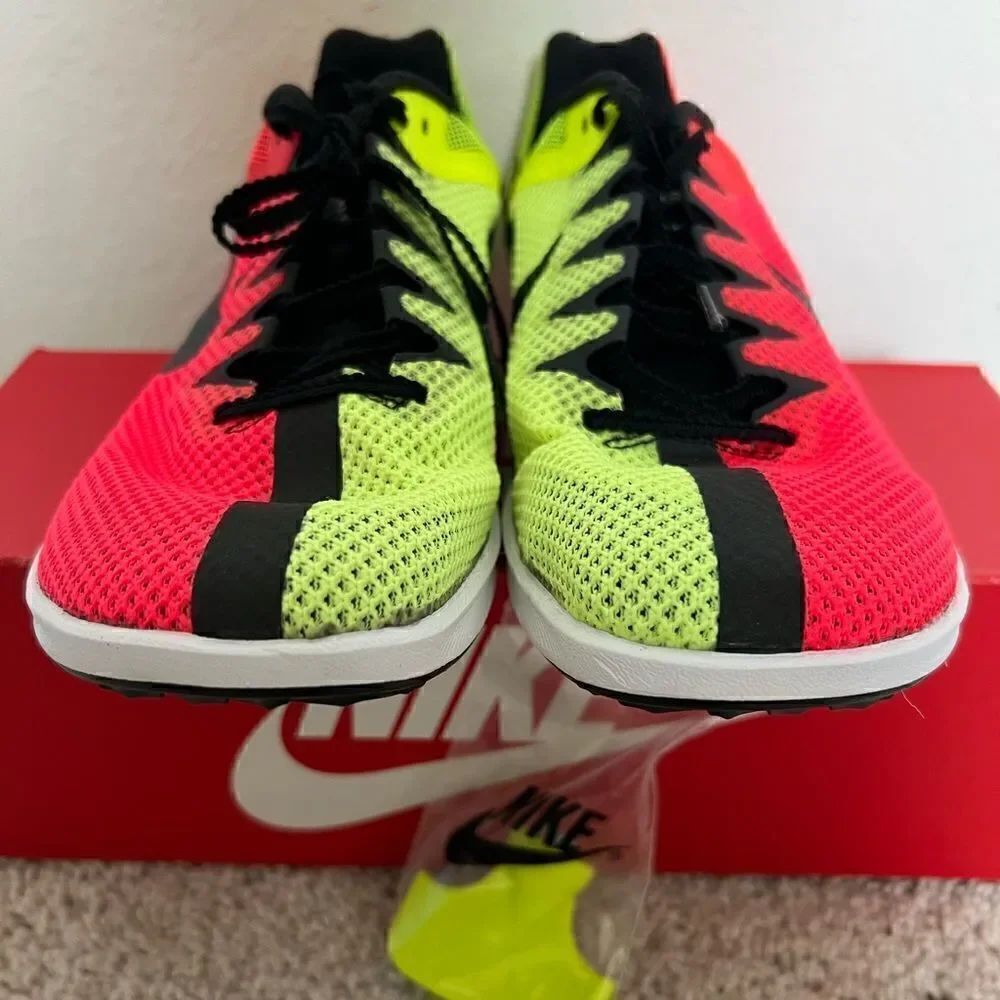Nike Zoom Rival Distance Red Volt Running Spikes Shoes - Picture 3 of 9